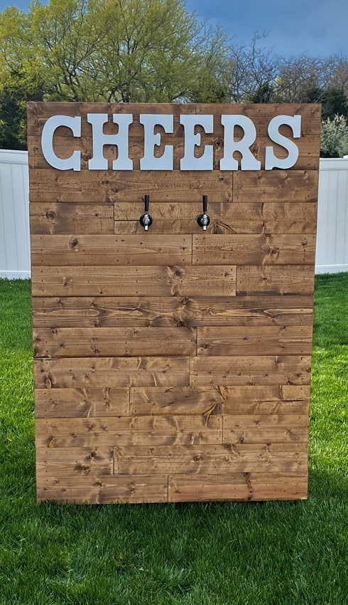 Rustic Pine Beer Wall